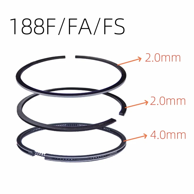 PISTON RING FIT SINGLE CYLINDER AIR-COOLED DIESEL ENGINE KM KD 170F 173F 178F 186F 188F 192F 195F PISTON RING