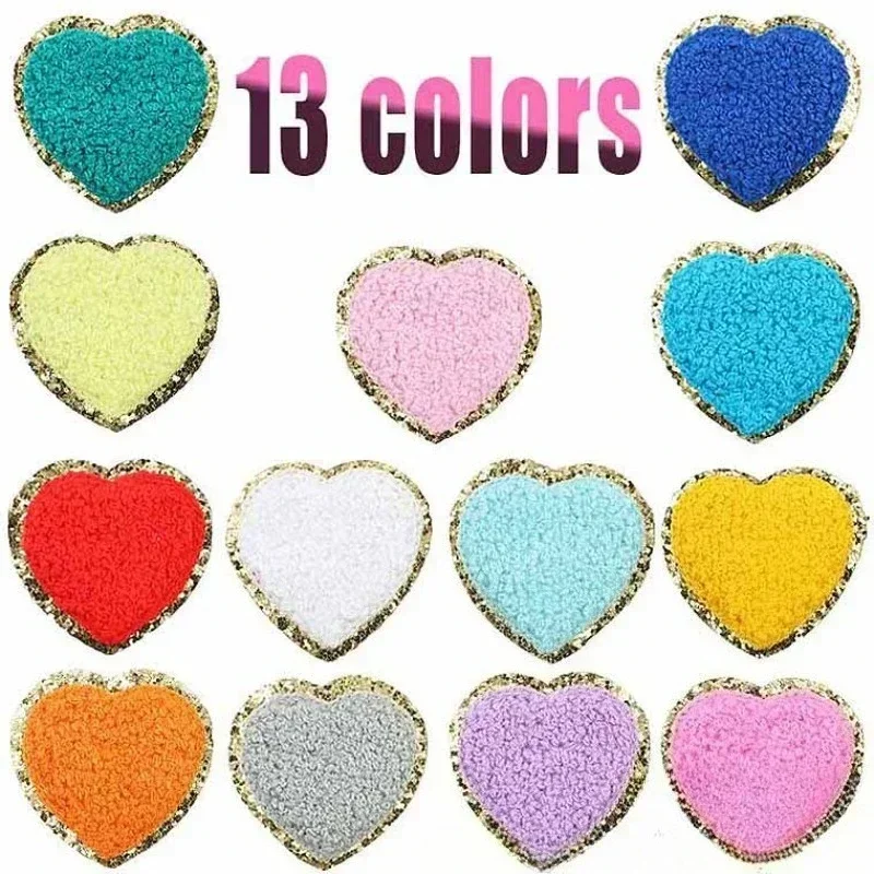 New Color Love Embroidery Cloth Sticker Towel Embroidery Chapter Ironing Patch Sticker Mixed Color Love Patch