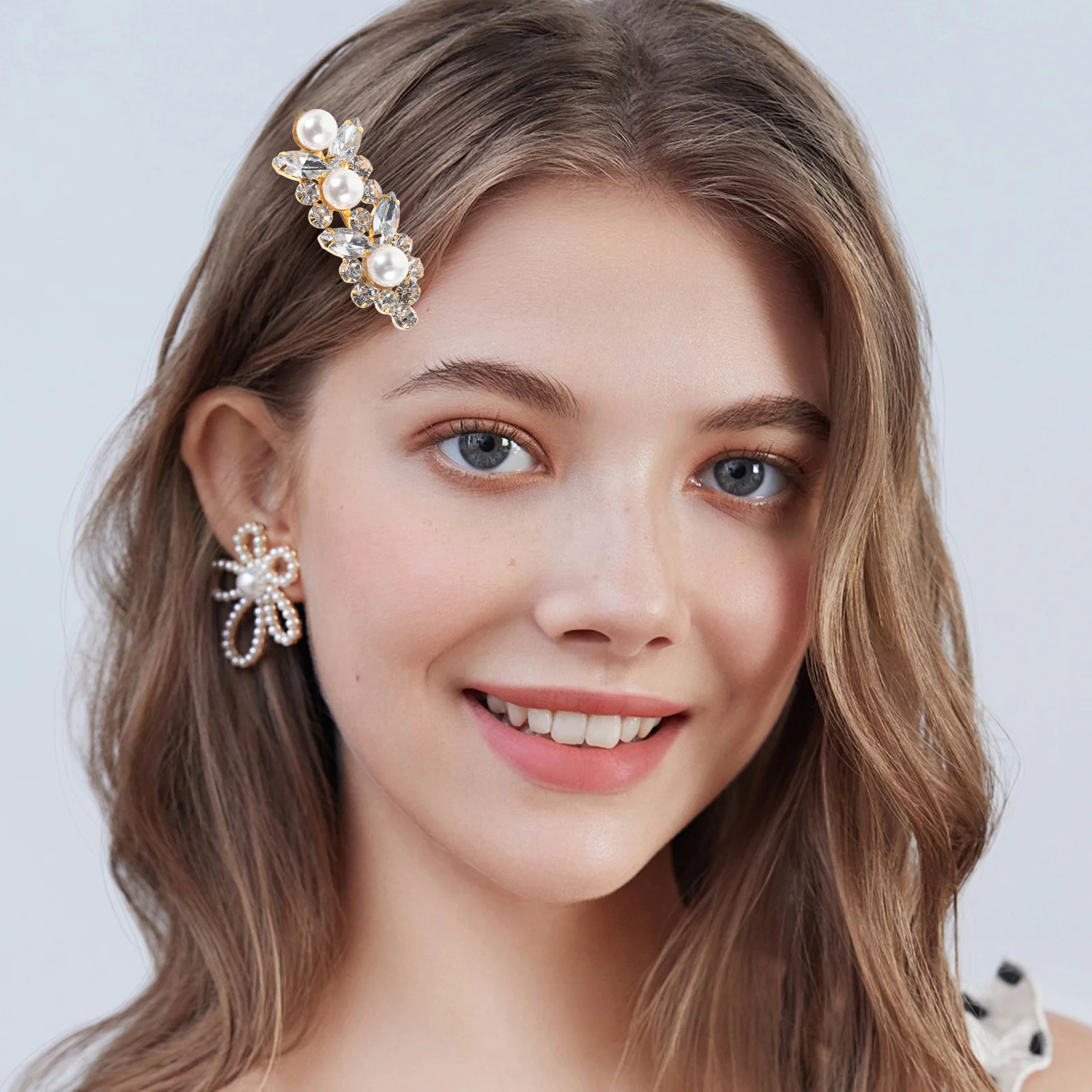 

Pearl Hair Clips for Women Elegant Bridal Accessories Fashionable Wedding Pins Pearl Barrettes Silver Hold