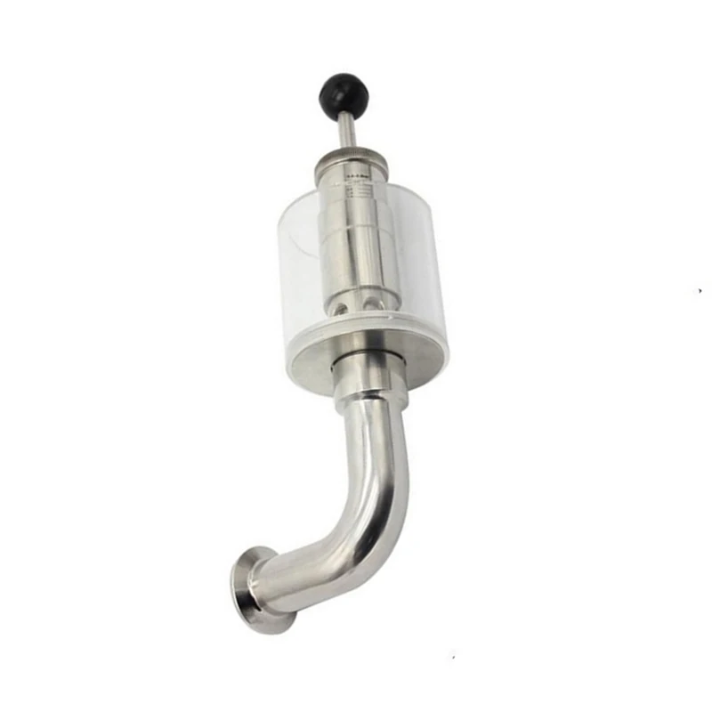 Stainless Steel Mirror Polished Manual Gas Float Ball Type Safety Valve Sanitary Exhaust Valve Clamped/Welded/Threaded