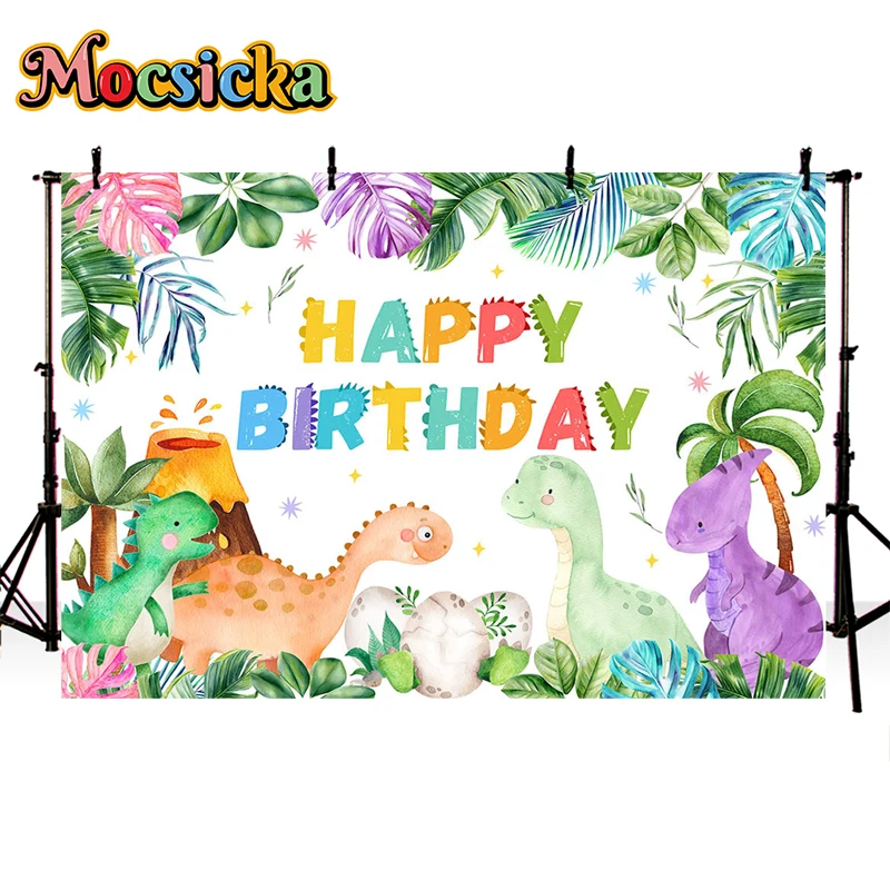 Mocsicka-Happy Birthday Photography Background, Floresta, Vida Selvagem, Decoração para Crianças, Festa, Baby Shower, Backdrop Photo Studio