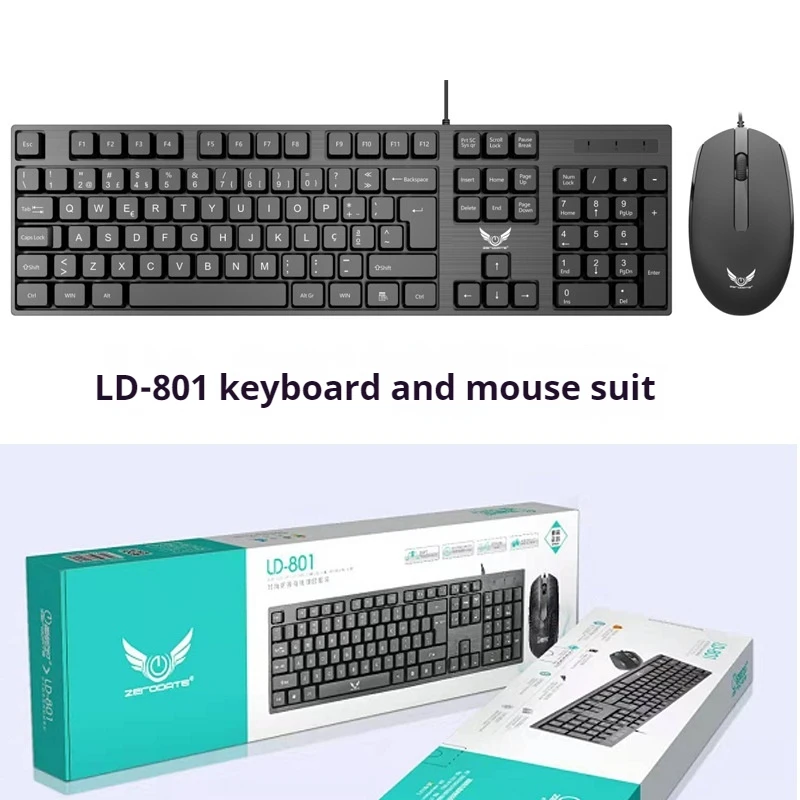 

Wired Usb Keyboard Mouse Set Business Professional Office Choice Relieve Wrist Fatigue Improve Efficiency Mute Key Mouse Set