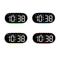 LED Digital Alarm Clock with Night Light Temperature Display Electronic Table Clock for Bedside Living Room Bedroom Dorm Office