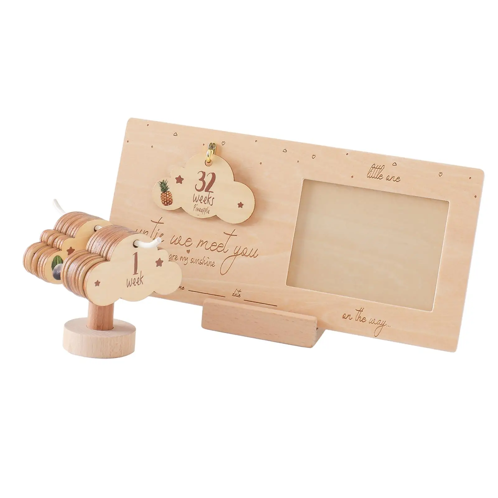 Porta-retratos de sonograma, marco criativo de madeira para bebê, lembrança de presentes para nova mãe