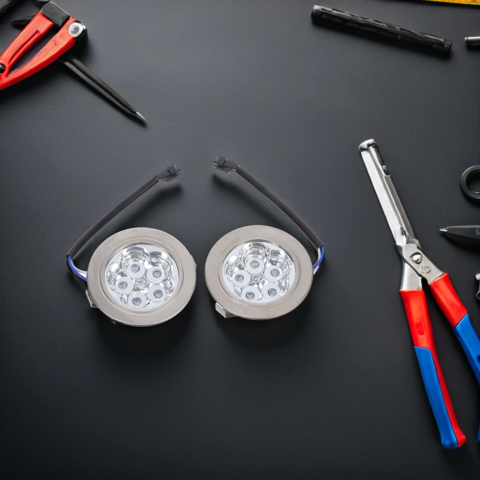 

2Pcs Range Hood LED Light Bulbs Cold White Bright LED Kitchen Hood Replacement Stove Appliance Light 12V Round Design