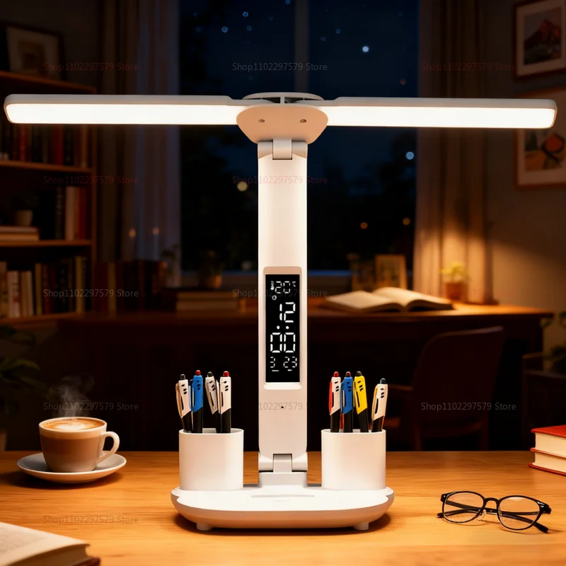 مصباح مكتبي LED قابل لإعادة الشحن يعمل باللمس يعتم حماية العين بجانب السرير ضوء قراءة للأطفال ضوء ليلي محمول للدراسة