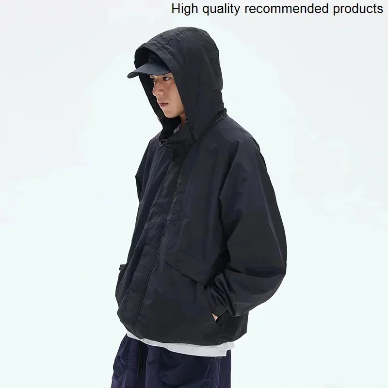 solid water-repellent 3M color fluorine-free hooded outdoor workwear jacket for men awomen mountain solid color assault jacke