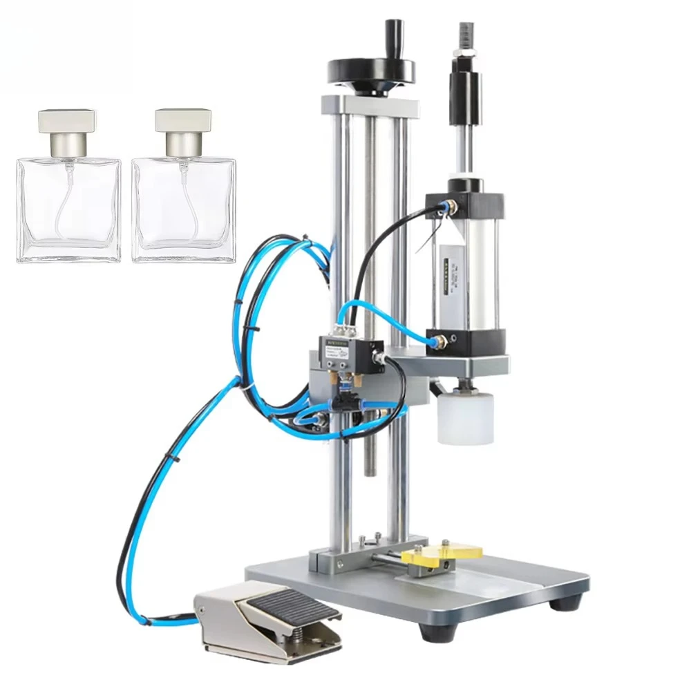 Factory Price  Perfume Small Glass Bottle Lid Pressing Machine,Semi Automatic Perfume Sample Capping Machine