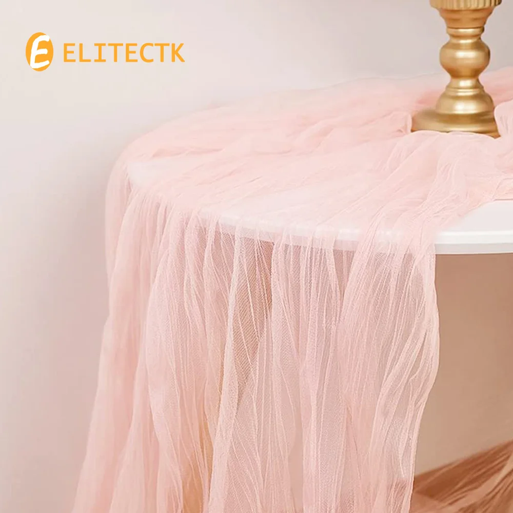 Cheesecloth Table Runner 10Ft Rustic Gauze Tablecloth 38x120 Inches Boho Backdrop Drape Fabric for Wedding Party Bridal Shower