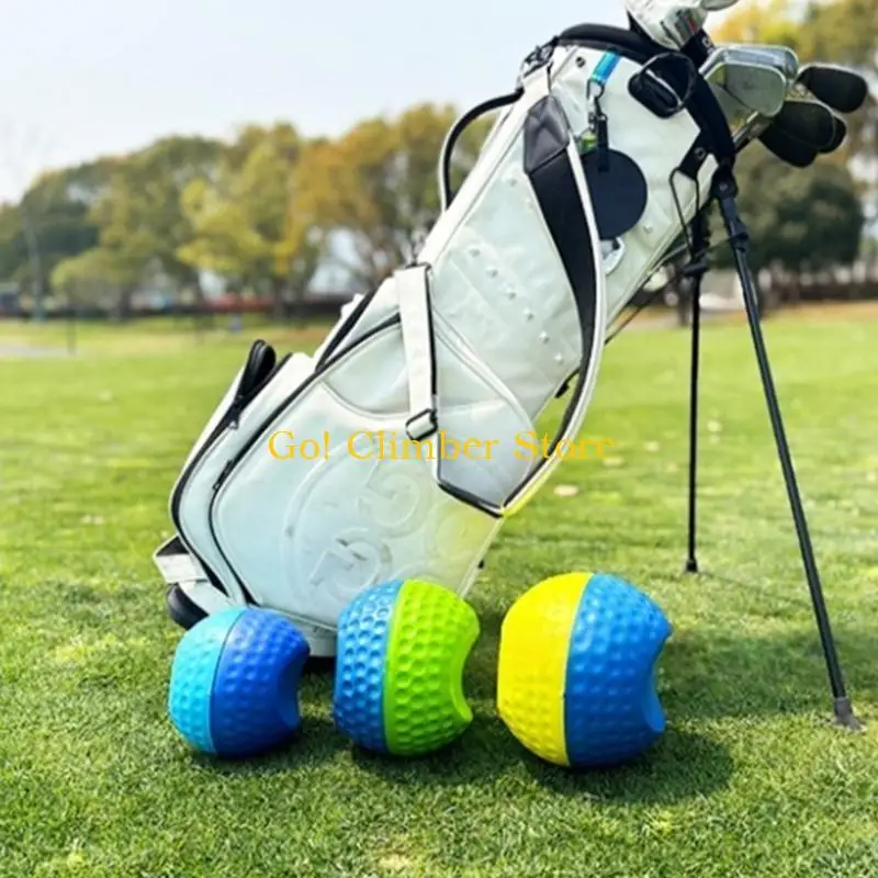 

Q84C Тренажер для качелей для гольфа, двухцветный мяч для подключения, вспомогательный инструмент для обучения гольфу, корректор