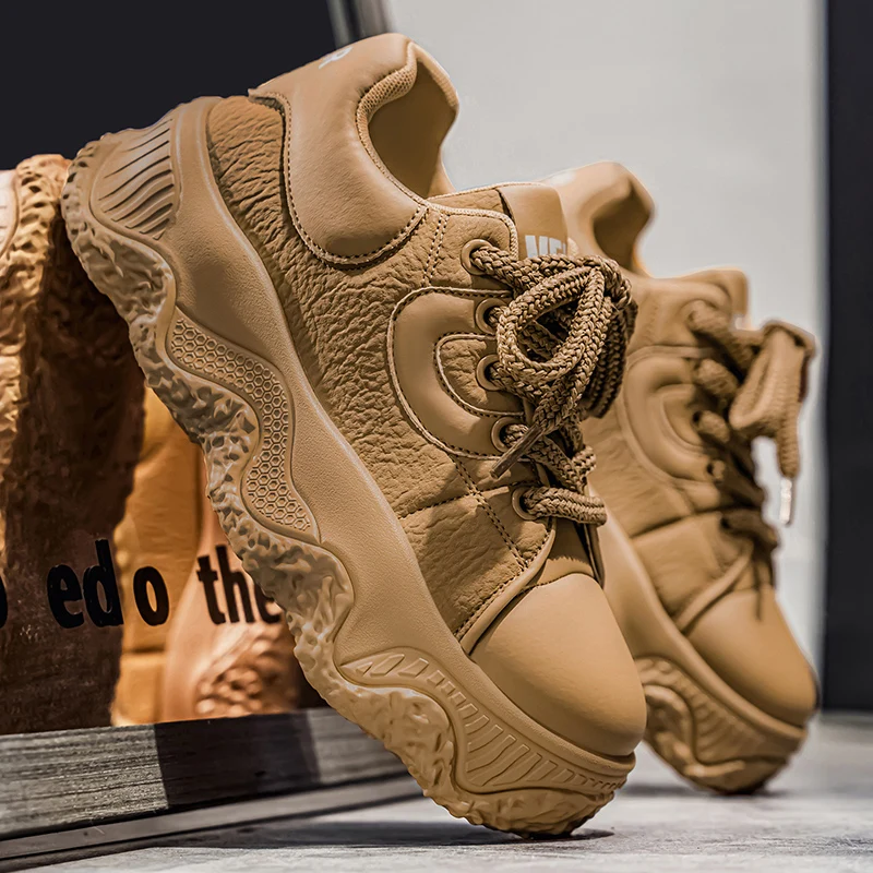 

Мужские кроссовки в дизайнерском стиле, на толстой платформе, для всех сезонов, удобные, модные, повседневные, спортивные, теннисные