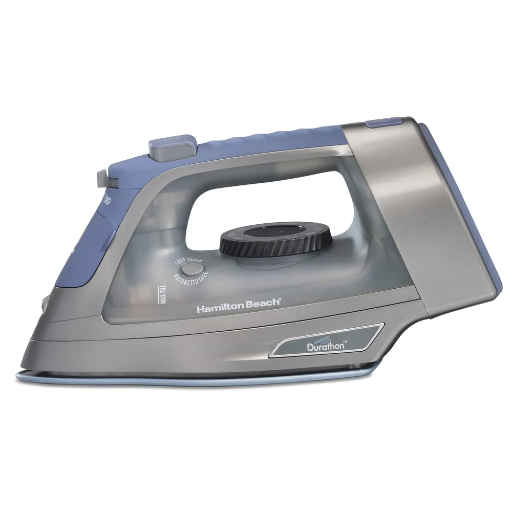 Durathon 電子格納式コードアイロン 1800W 自動シャットオフ 垂直スチーム セルフクリーニング ノンスティックソールプレート 簡単収納