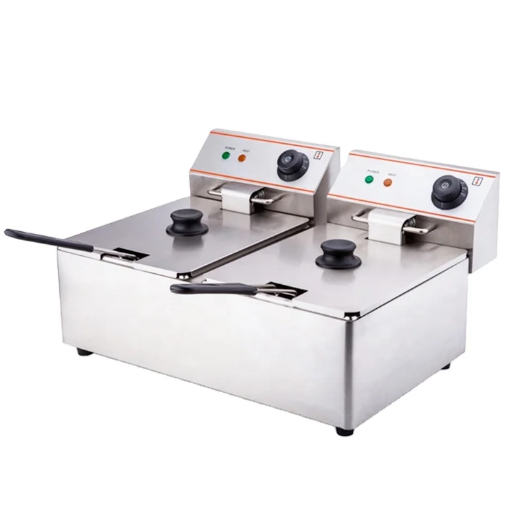 Electric 1 Tank Deep Fryer 12 Liters Commercial Countertop Electric Deep Fryer