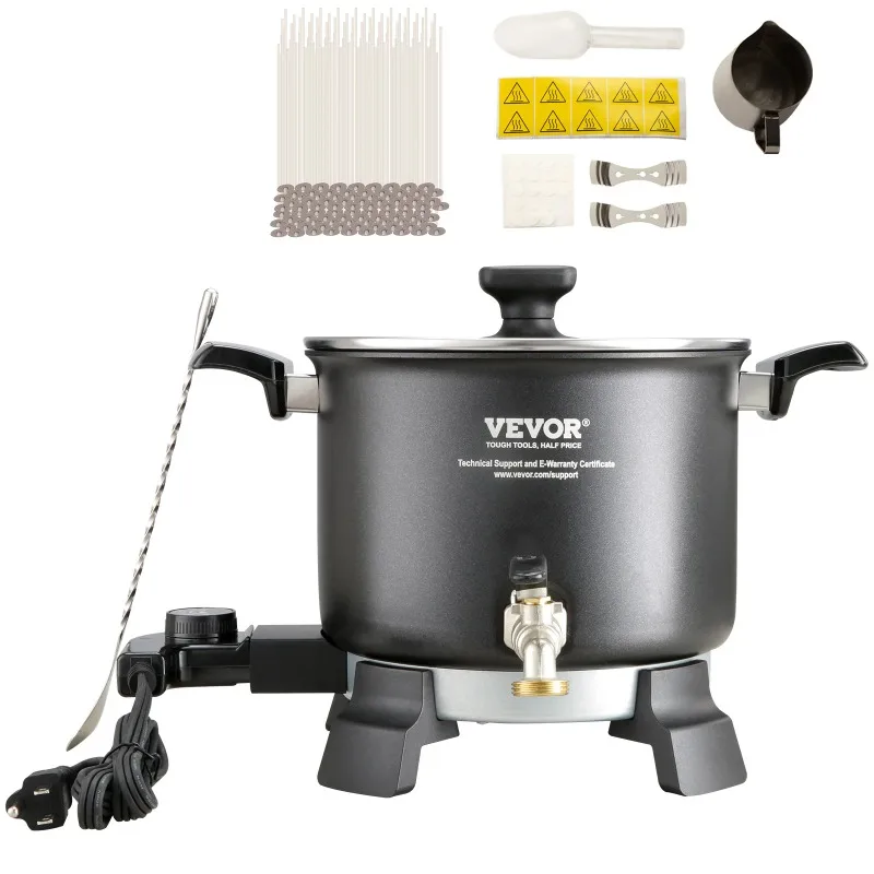 

Wax Melter for Candle Making 5 Liter Large Electric Melting Pot Easy Pour Spout 4-level Temperature Control Easy Clean