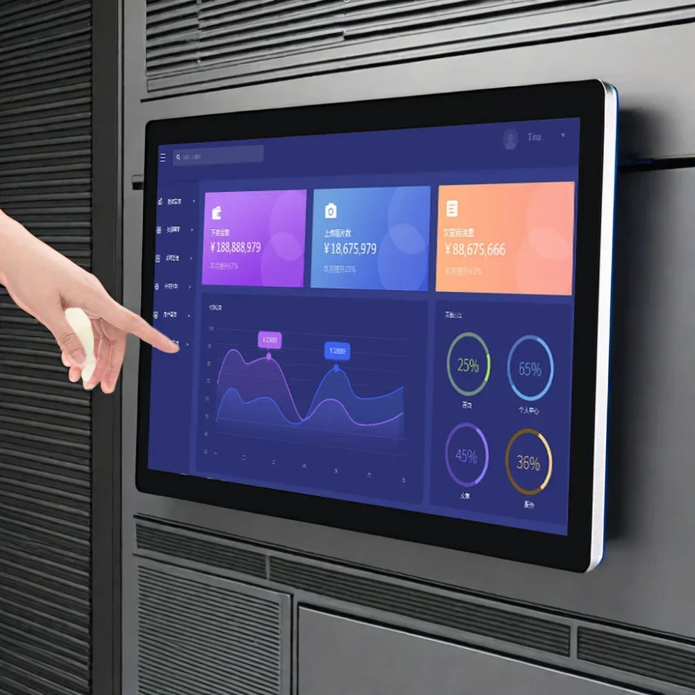 21 21.5 22 23 24 27 32 Inch Win10 Win11 Android 9 Android 11 Wall Mount Touchscreen Monitor Touch Digital Screen