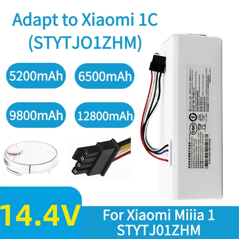 

2025 NEW 14.4V 12800mah P1904-4S1P-MM Battery For Xiaomi Mijia 1C STYTJ01ZHM Robot Vacuum Mop Cleaner Accessories battery