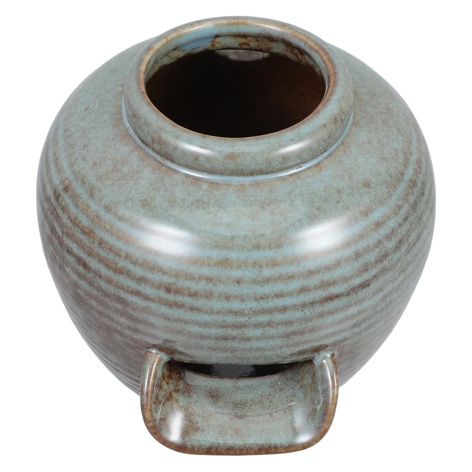 

Traditional Ceramic Waterfall Fountain Jar with U Shaped Spout for Aquarium Fish Pond Circulating Water Feature Indoor Outdoor