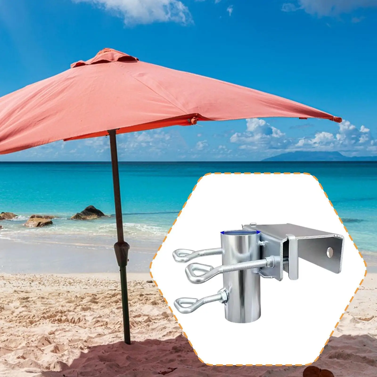Patio Umbrella Clamp Deck Umbrella Holder for Garden Balcony Small Truck