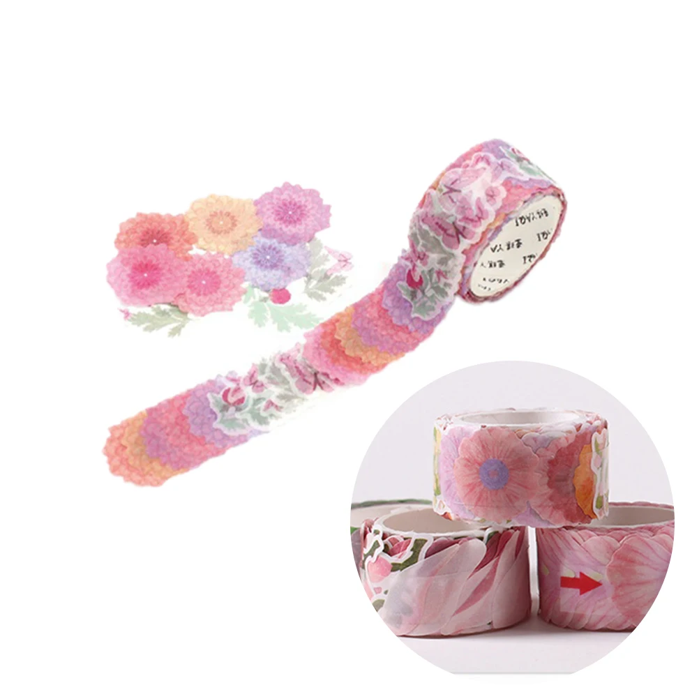 

Premium Petal Stickers Masking Tape Scrapbooks Decorative Craft Wall Diy Ornament Stickers Calendula Easy Peel Stick