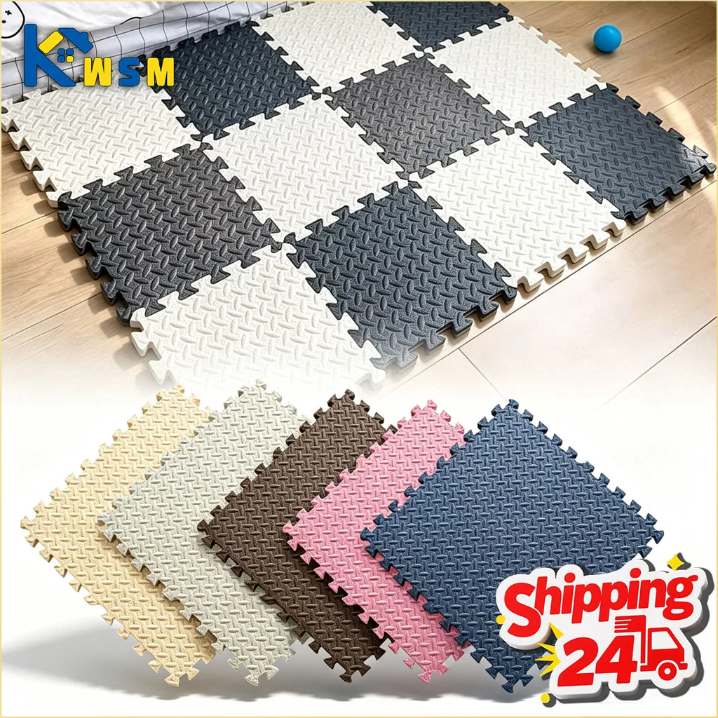 1-20PCS 30x30cm Interlocking Floor Mat for Bedroom Home Thick Puzzle Crawling Carpet for Adults Soft Non Slip Summer Play Mat