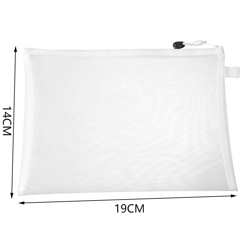 Mesh Zipper File Bag Waterproof Moisture-proof Zipper Folder Toy Storage Bag Storage Tools Cosmetic Organization Bag