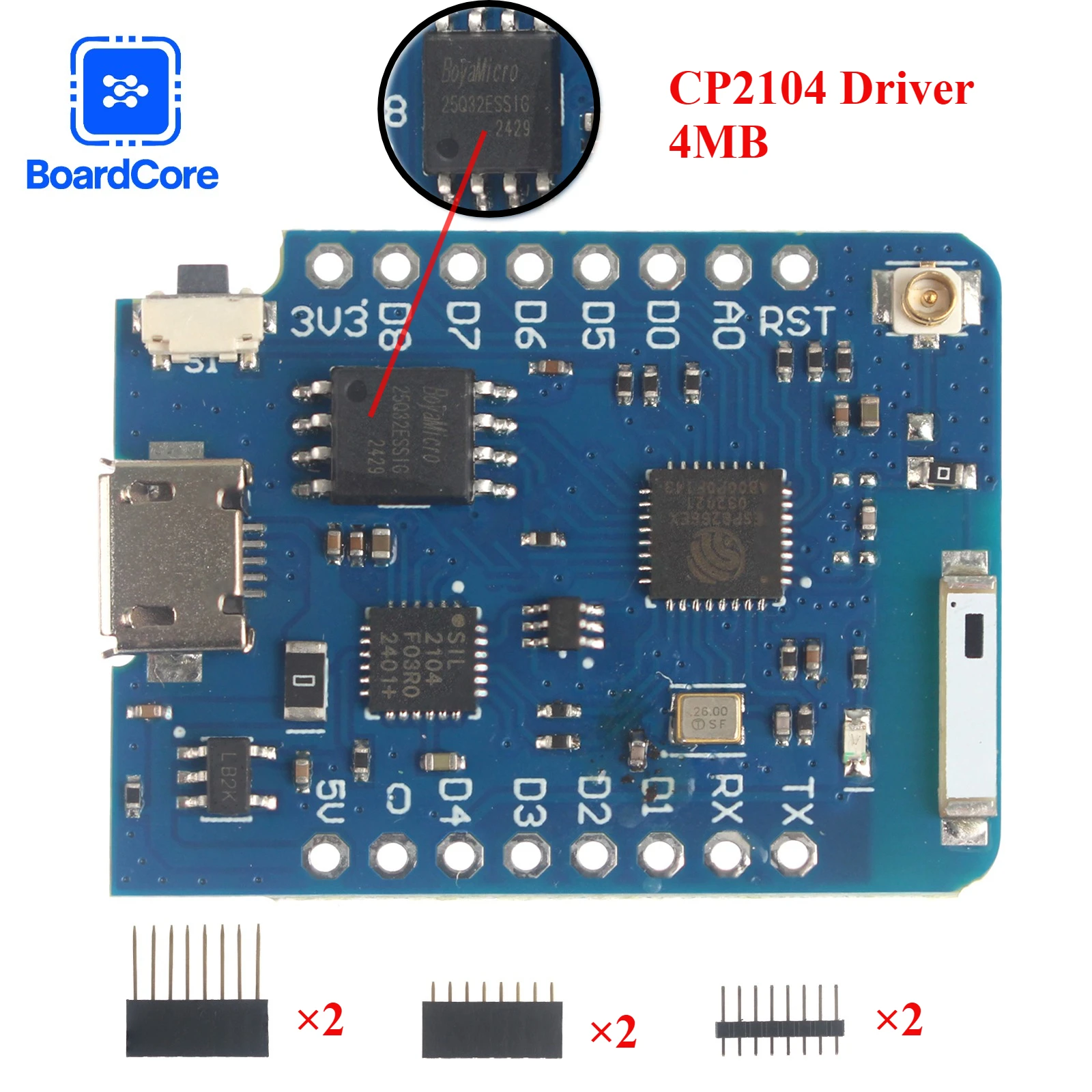 Wemos D1 Mini Pro 4…