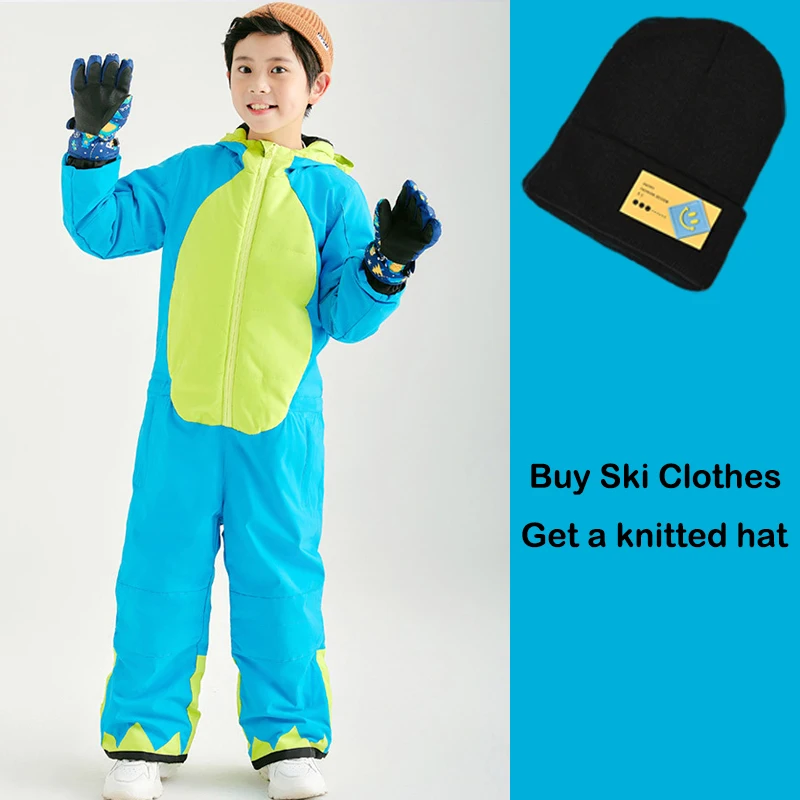 

New Kid Snow Overalls Winter Children Waterproof Jumpsuits 2025 Snowboard Wear Sport Windproof Ski Set Skiing Suites Ski Clothes