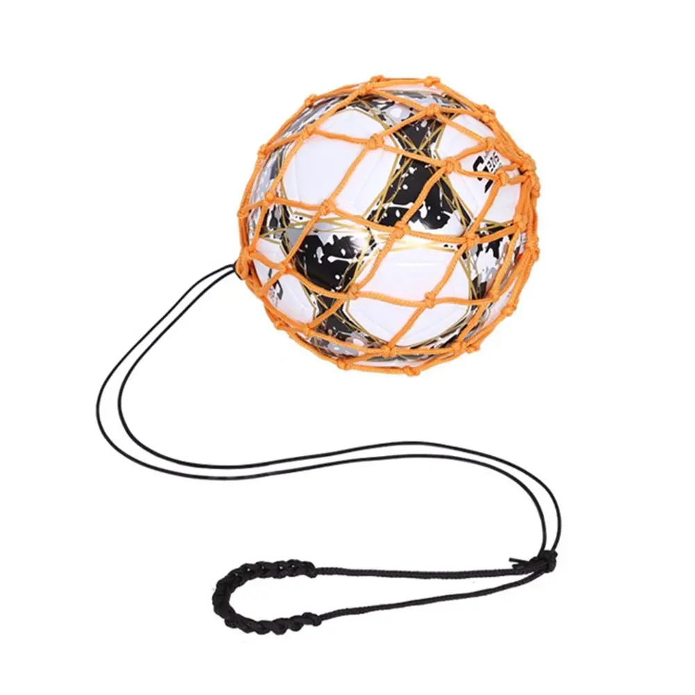 

Держатель мяча, нейлоновый футбольный тренажер, несколько цветов, одиночный футбольный инструмент, сетка для футбольного мяча для взрослых