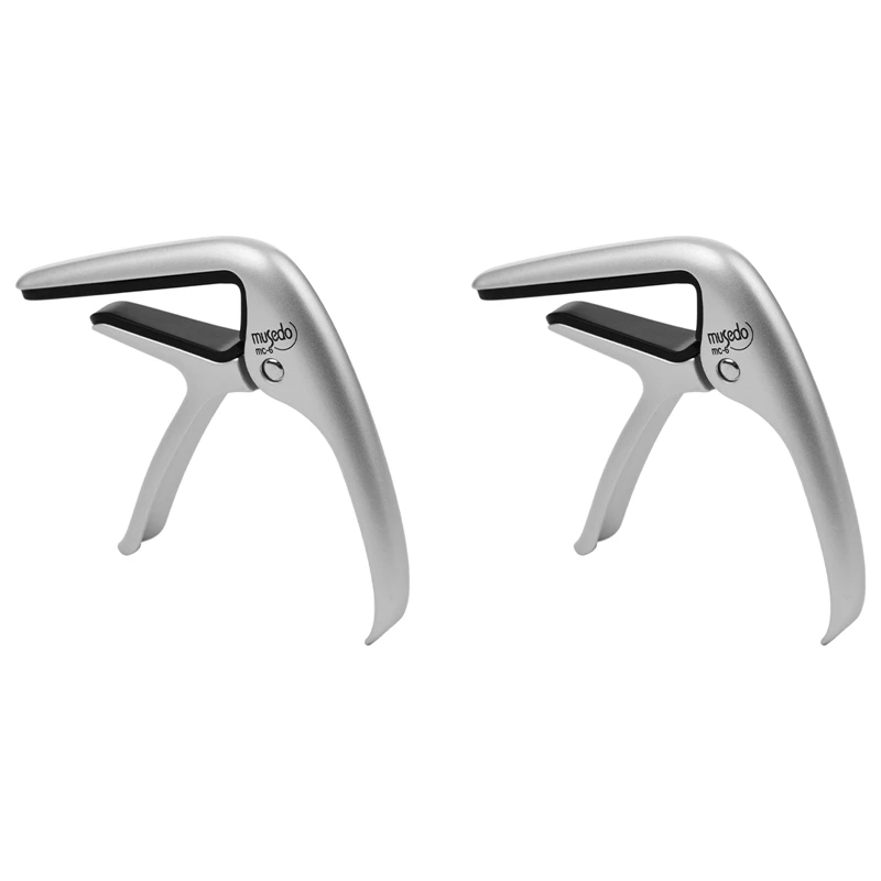 2X Musedo MC-6 Acoustic Guitar Capo Quick Change Aluminum Alloy With Integrate Bridge Pin Puller For Classical Guitar