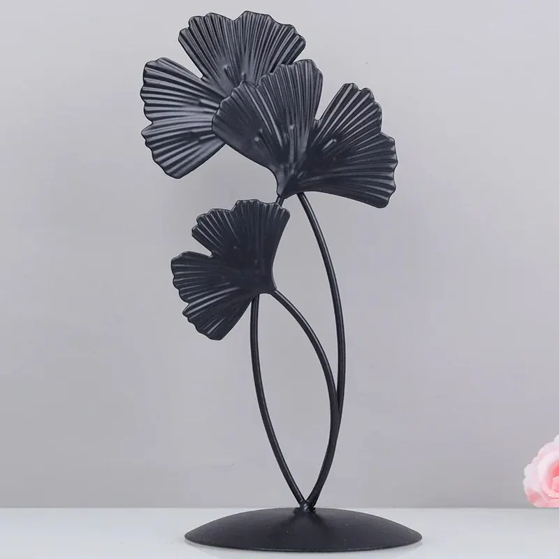 1 قطعة ورقة الجنكة الذهب الحرف الحديدية الديكور الحديثة الإبداعية غرفة المعيشة تلفزيون خزانة خزانة مشروبات شوان غوان ديكور المنزل