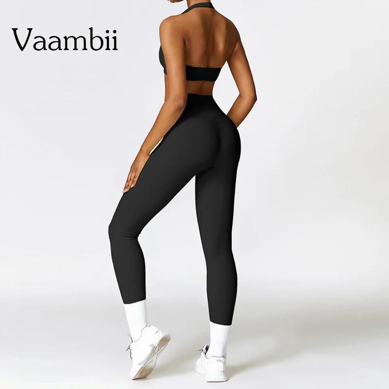 Comprehensive Training Workout Clothes Sports Bra 2pc High Waist Legging Sexy Solid Color Women Suit Soft Gym Yoga Set