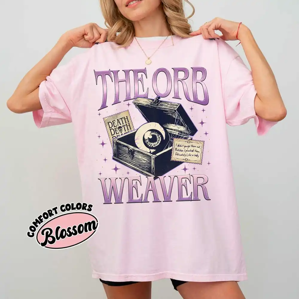 قميص مريح لمحبي الرومانسي الداكن Brynne Inspired Book Tee The Orb Weaver هدية لمحبي الكتب Y2K ملابس الشارع العصرية اليومية