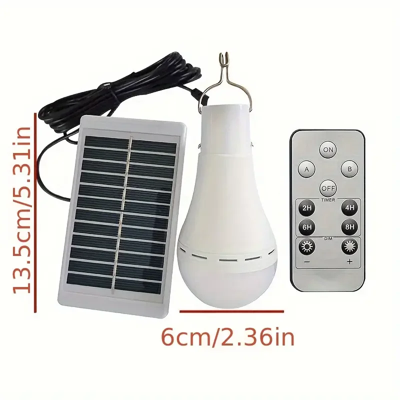 7W/9W LED Solar Light With Remote Control Charging Emergency Light Outdoor Camping Light Hiking Fishing Emergency Lighting