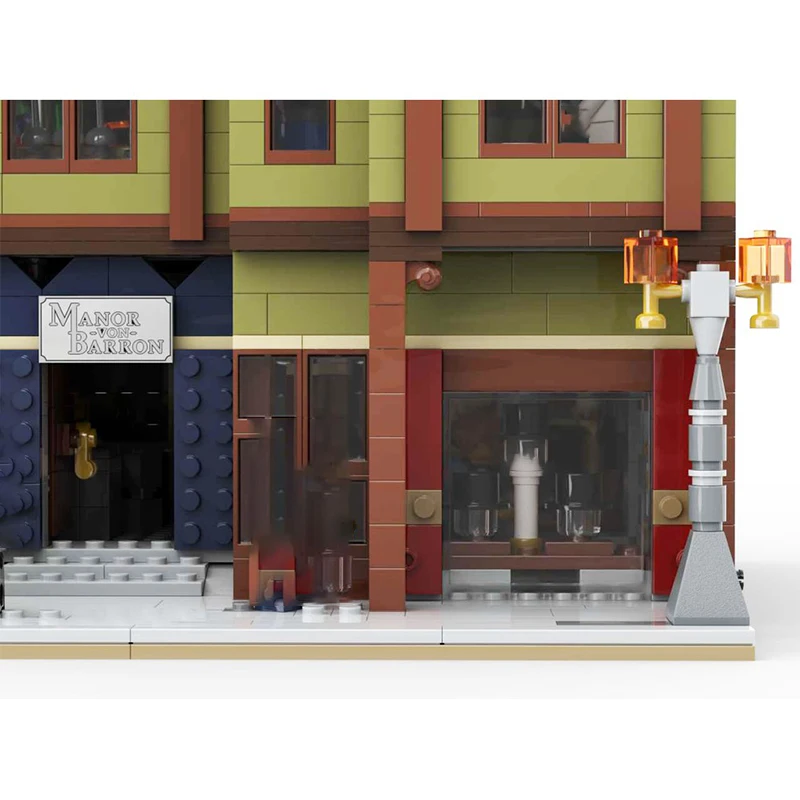 City Street View – blocs de construction MOC, série Antique, maison du revendeur, briques à granulés, modèle d'exposition, Collection, Puzzle, jouets cadeaux