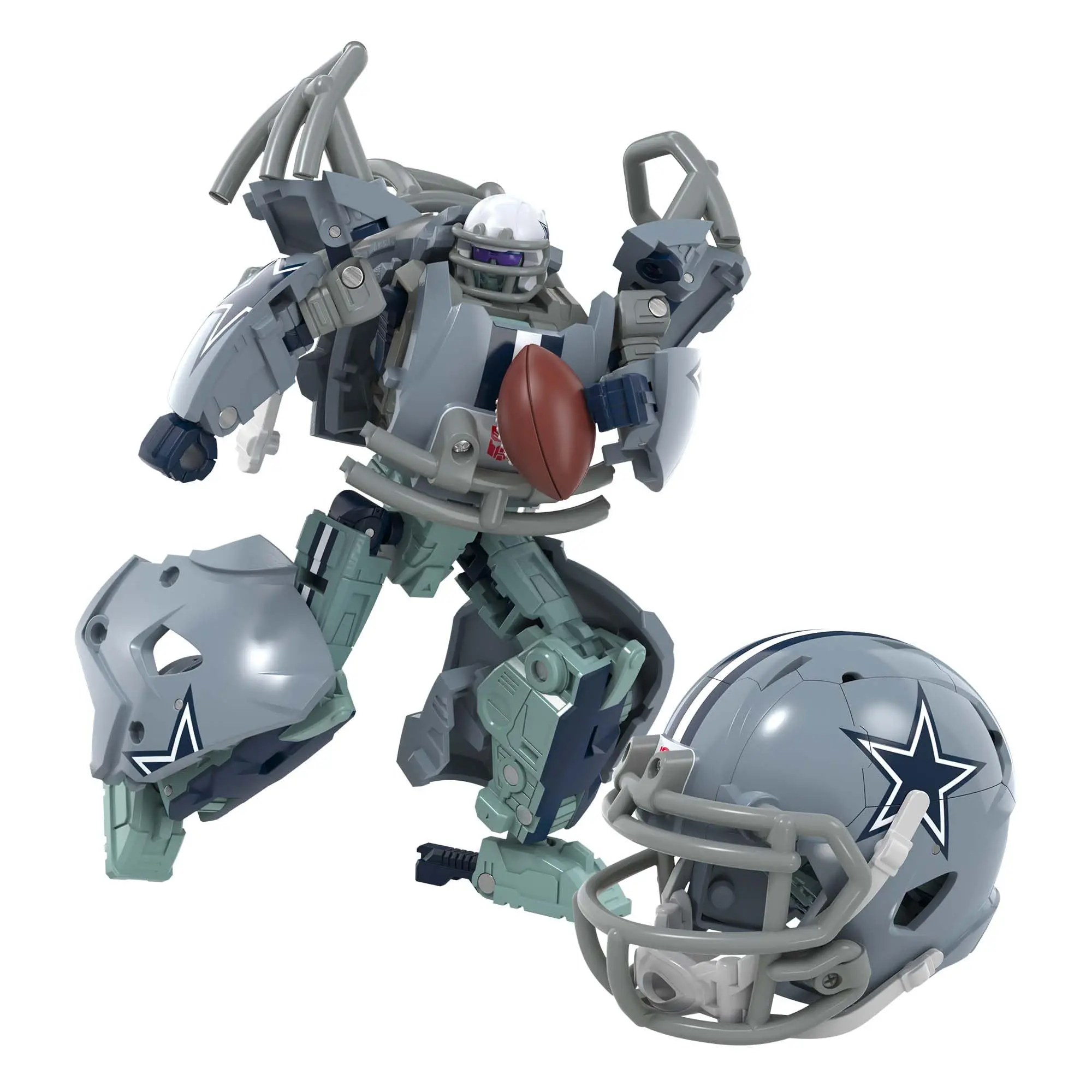Hasbro Transformers NFL Dallas Cowboys Starblitz Green Bay Packers Kansas City Chiefs Pittsburgh Steelers Robot que se convierte en casco