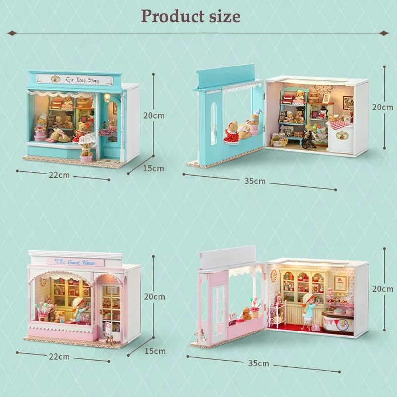 Nuova casa in miniatura Casa delle bambole fai da te Casa Case delle bambole Costruzione assemblare Roombox Miniaturas Giocattoli per bambini Regali di compleanno