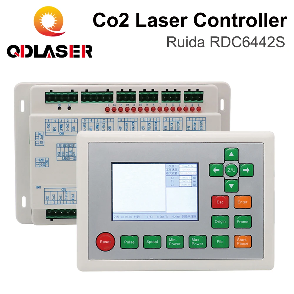 QDLASER Ruida Control Card RDC6442 RDC6442S RDC6442G RDC6442 Motherboard + Panel For laser engraving and cutting machines