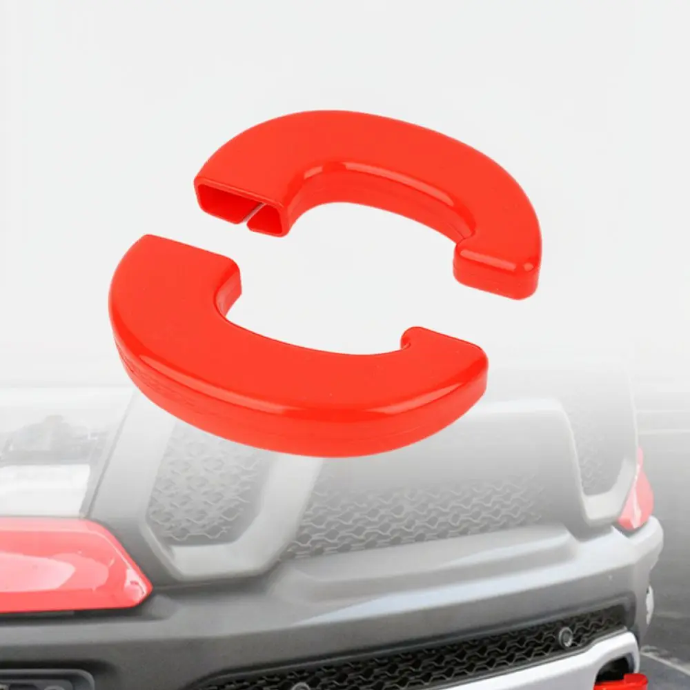 For RAM 1500 2009 2018 Towing Receiver Cover Red ABS Plug Protection Exterior Decoration Rear Bumper Modification Styling Parts