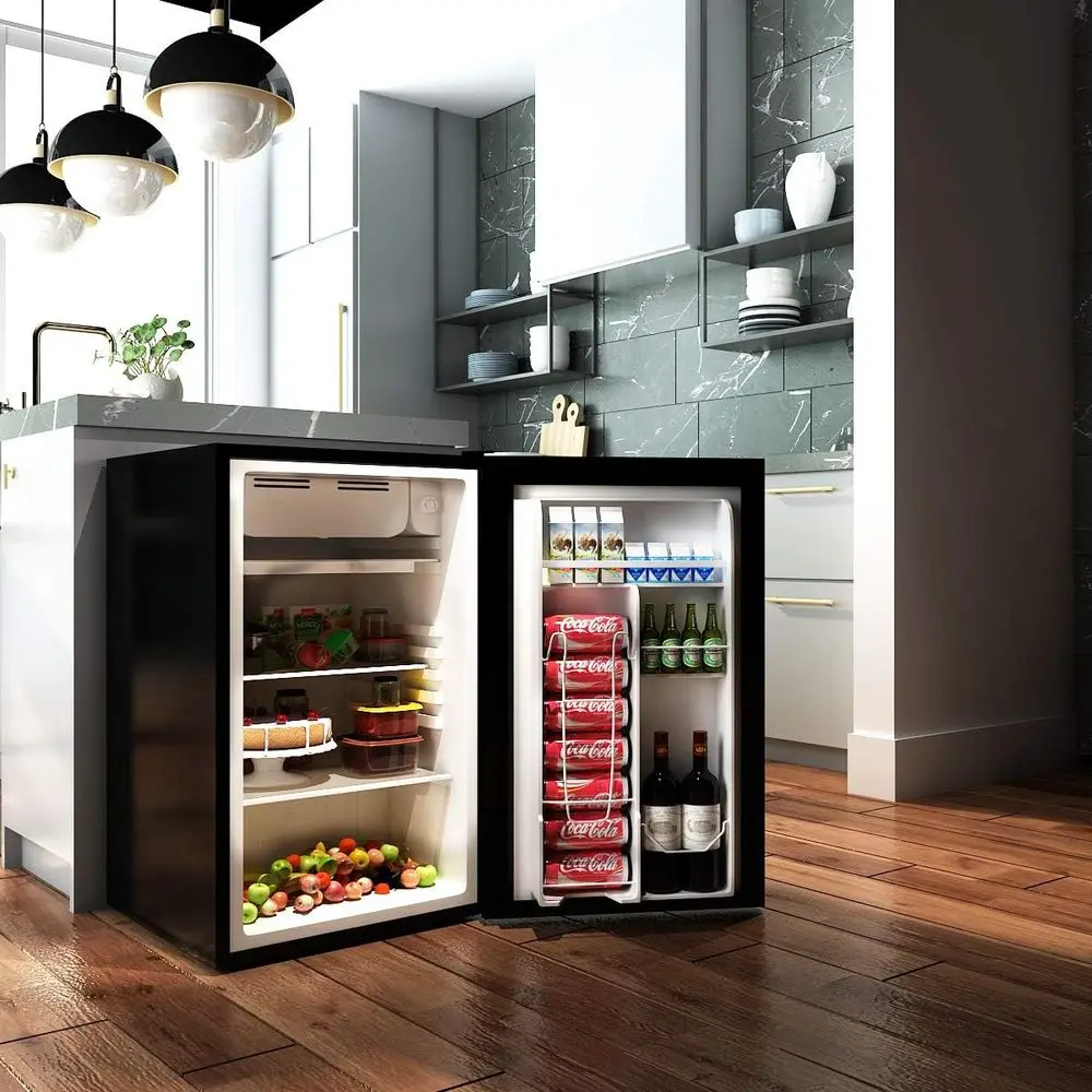 3.2 Cubic Feet Single Door Mini Refrigerator Freezer, Ideal for Dorms and Offices (Black)