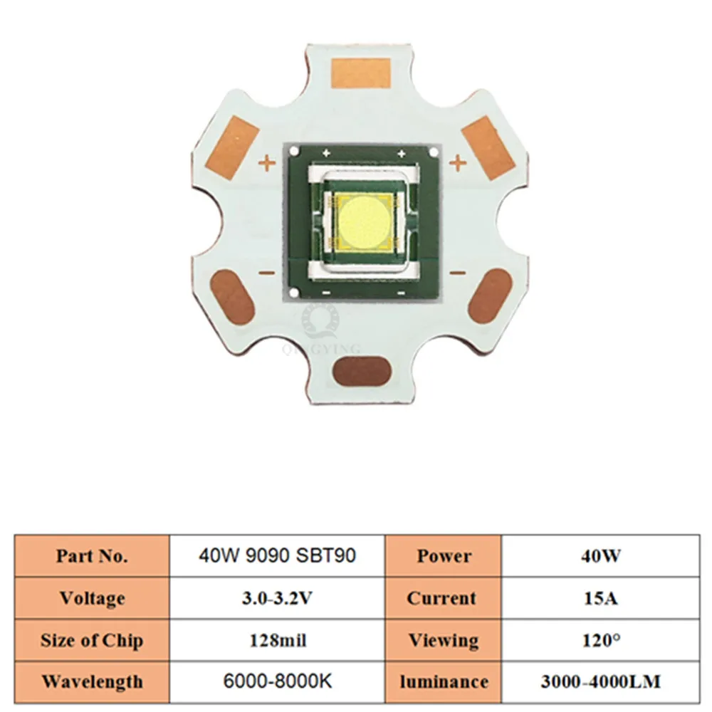 1pcs -5pcs Laser light Beads LED 9090 chip 40W SMD diodes SBT90 High power 3000-4000LM Cool white