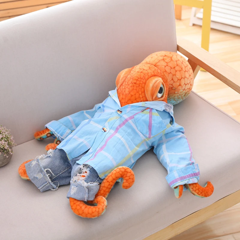 30-80cm Kawaii Simulation Octopus Plush Toy Stuffed Animal Squid Doll Kawaii Soft Cotton Pillow Girl's Birthday Gifts Home Decor