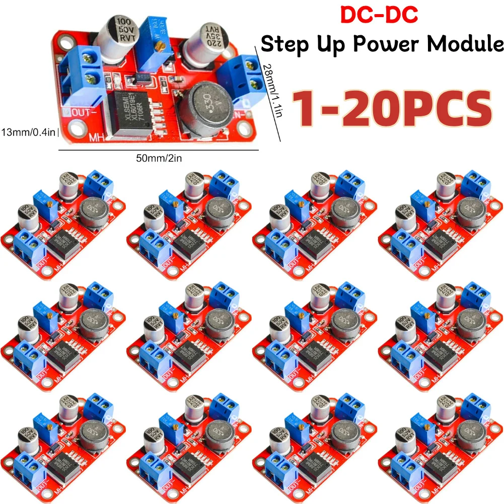 XL6019 DC-DC Step Up Power Module 3V-40V To 5V-45V DC-DC Step-Up Voltage Regulator High Power for Handheld Device Power Supply