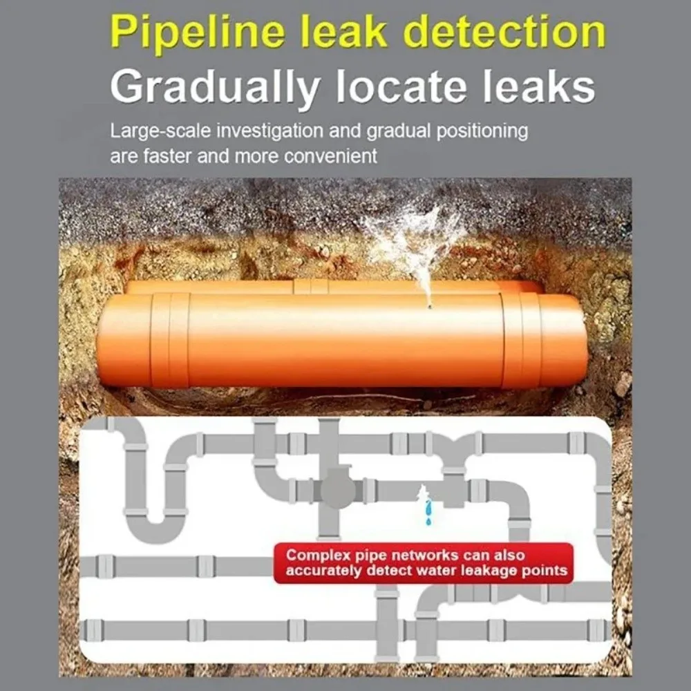 High Sensitive Water Leak Detector Professional Quickly Located Multi-functional Sound Detector Practical Accuracy