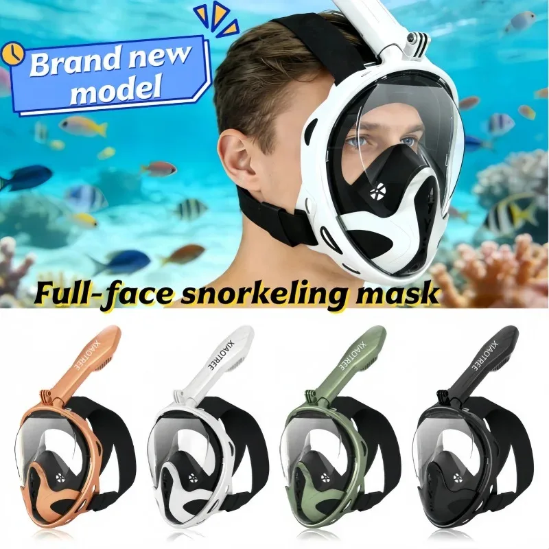 

2026 New Underwater Diving Anti-Fog Full-Face Snorkeling Mask, Snorkel Breathing Mask, Safe and Waterproof