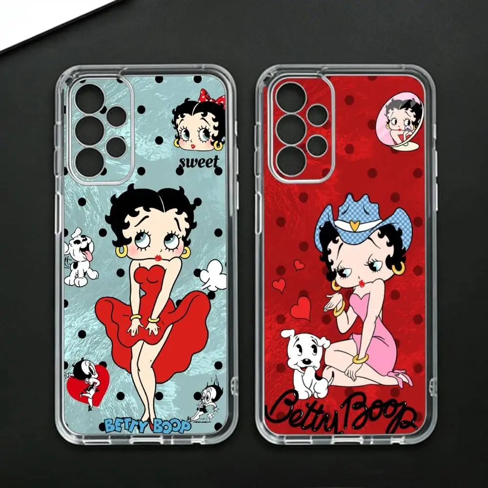 B-Betty Cute B-Boop  Phone Case For Samsung Galaxy A71,A70,A52,A51,A40,A30 Transparent Cover