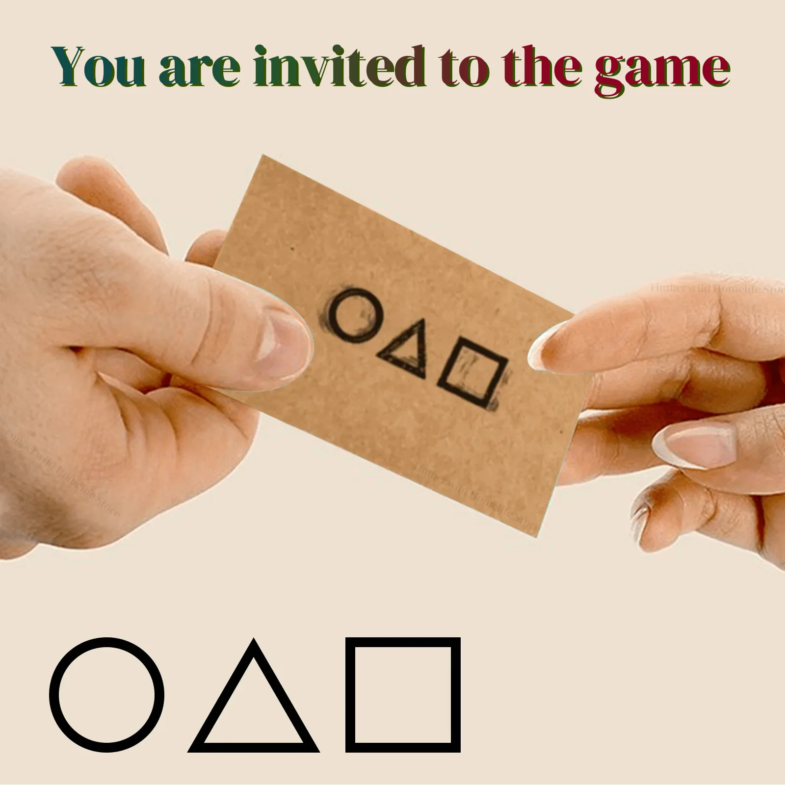 כרטיס משחק צד הזמנה cosplay אנימה מרובע משולש מעגל ליל כל הקדושים השנה החדשה אביזר צד קוריאני סגנון