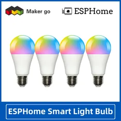 ESPHome Smart Light Bulb ESP8285 HA E27 9W WiFi LED Lamp Bulbs Works With Home Assistant