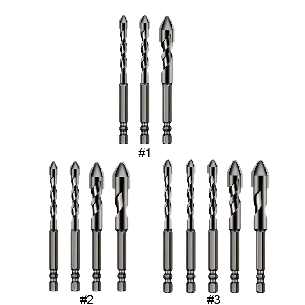 Imagem -03 - Resistência Cabeça Oblíqua Excêntrico Broca Hard Alloy Tile Drill Bit Vidro de Cerâmica Concreta mm mm mm 10 mm 12 mm Pcs Pcs Peças Alta