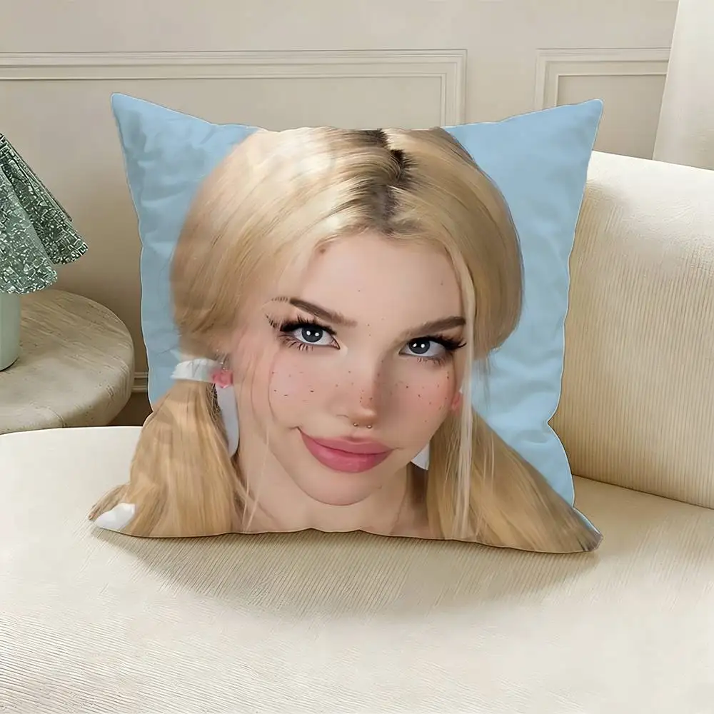 A-Alice Delish Polyester Printed Pillow Cover Square 30 35 40 45 50 55 cm Soft for Sofa Bed Car Home Decor