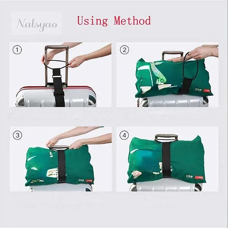 Adjustable Elastic Luggage Strap Carrier Baggage Bungee Belts Suitcase Travel Security Straps for Airport